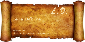 Lexa Dóra névjegykártya